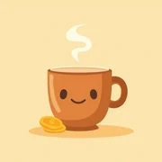 BuzzBrew icon: a smiling cup of coffee.